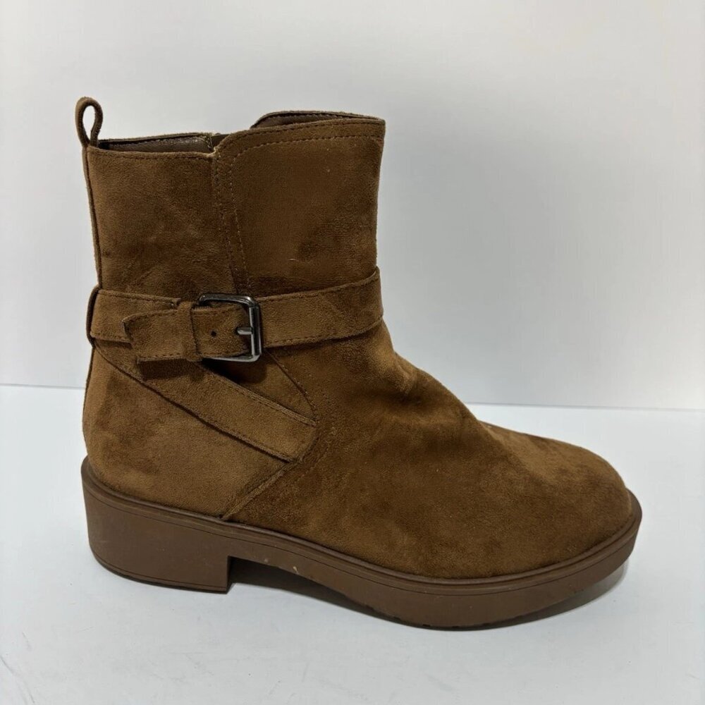 Cushionaire Women’s Houston Brown Ankle Boots, Size 7 M
